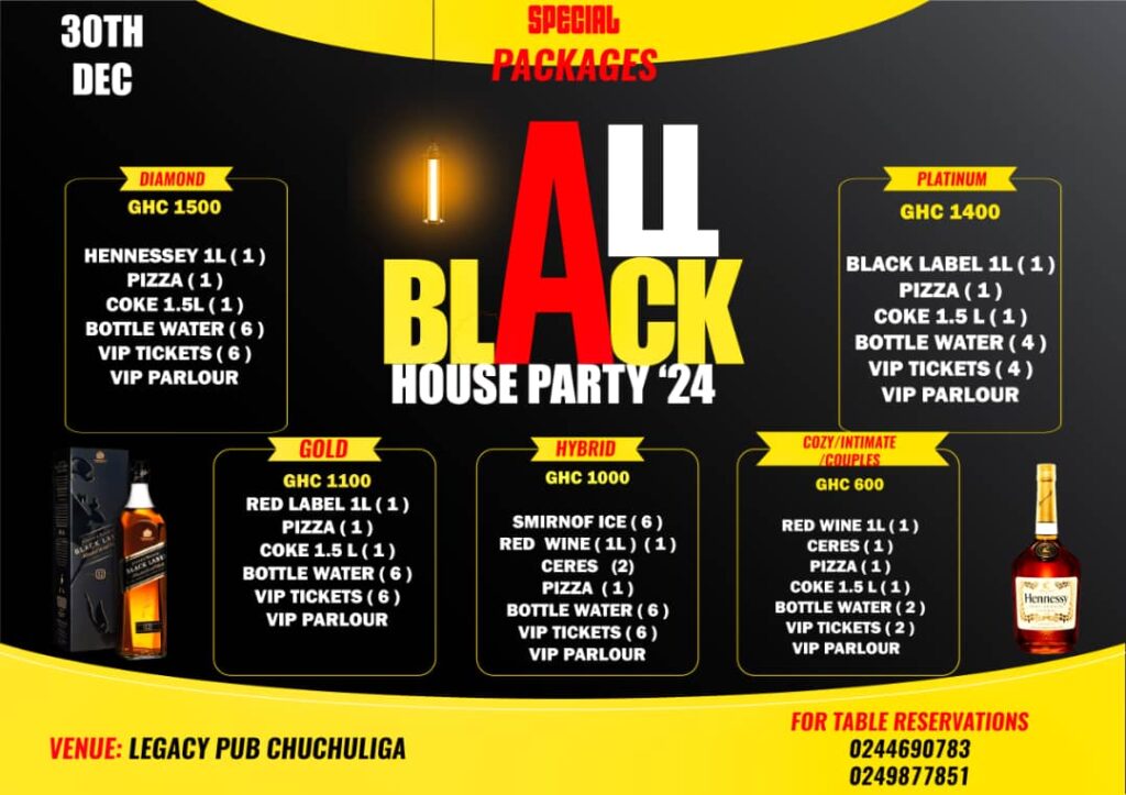 ALL BLACK PARTY – December 30th, 2024